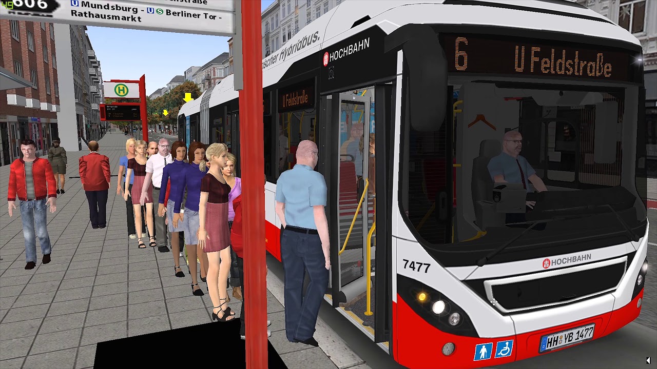 OMSI 2 - Hamburg Line 6 Articulated Bus Gameplay! 4K