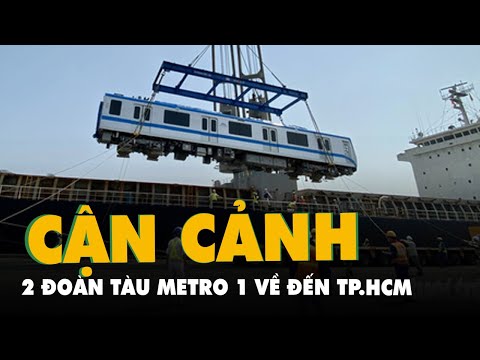 Video Cận cảnh 2 đoàn tàu metro 1 vừa về đến cảng Khánh Hội... - youtube