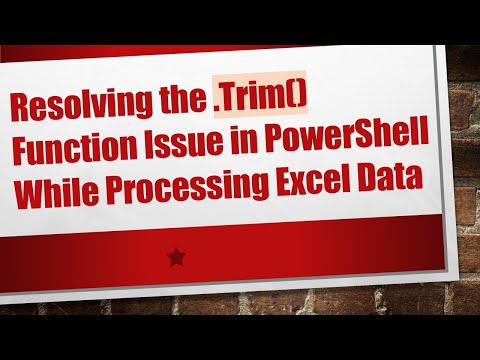 Resolving the .Trim()