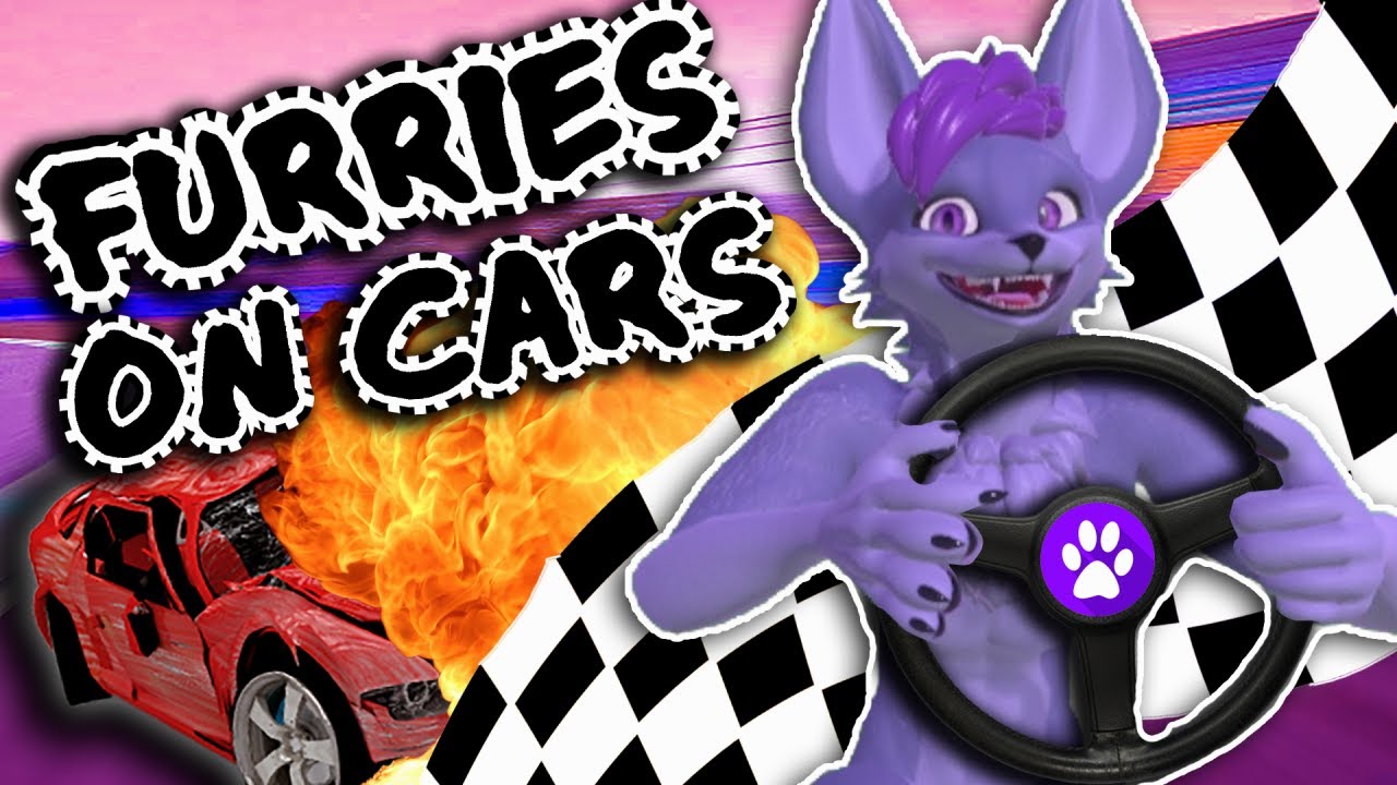 Фурри разбивают машины в VRChat