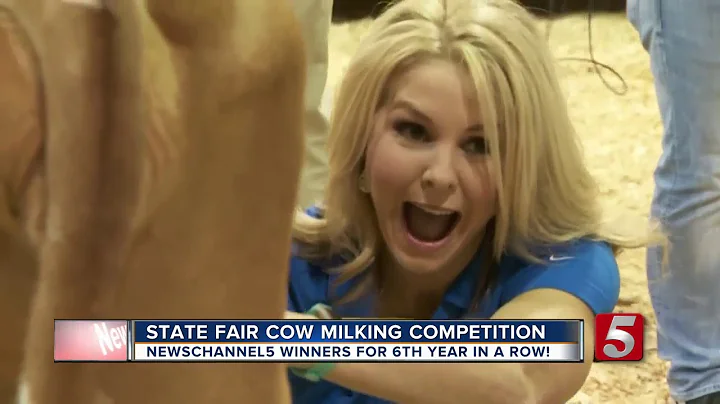 Carrie Sharp, Andy Holt Win Cow Milking Contest