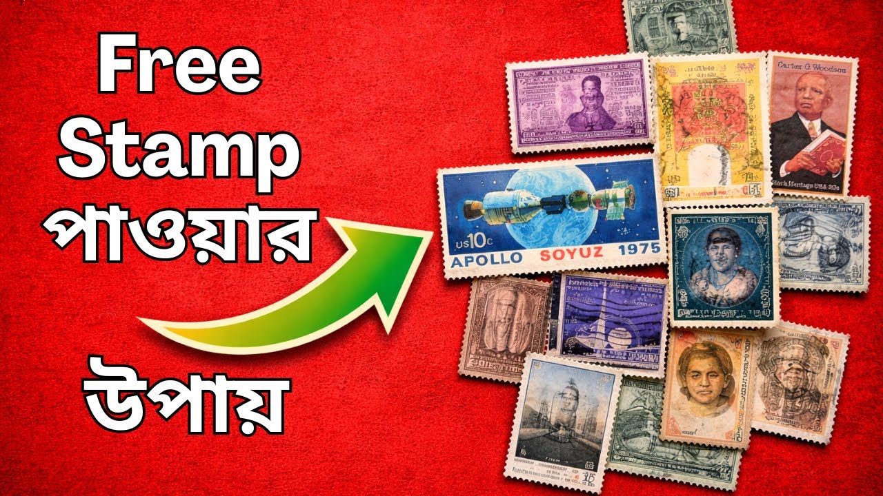 ফ্রি স্ট্যাম্প পেলাম! আপনিও যেভাবে ফ্রি স্ট্যাম্প পেতে পারেন | Stamp Collecting Bangla
