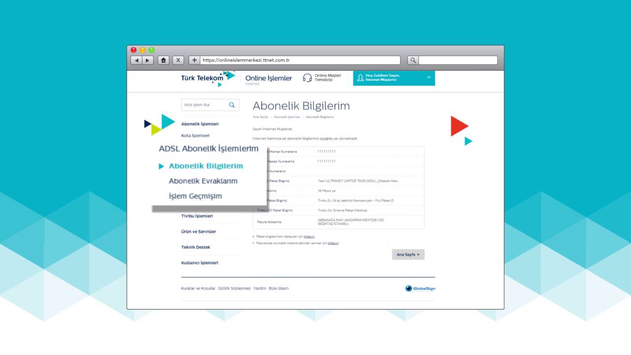 paket ve abonelik bilgilerimi nasil goruntuleyebilirim turk telekom online islem merkezi youtube