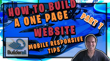 How To Build A 1 Page Website Builderall Mobile Responsive Tips Part 7