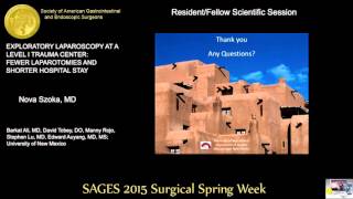 EXPLORATORY LAPAROSCOPY AT A LEVEL I TRAUMA CENTER FEWER LAPAROTOMIES AND SHORTER HOSPITAL STAY