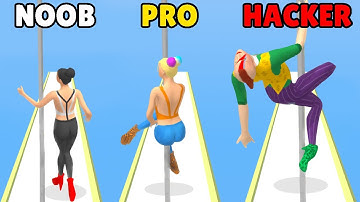 NOOB vs PRO vs HACKER in Pole Dance!