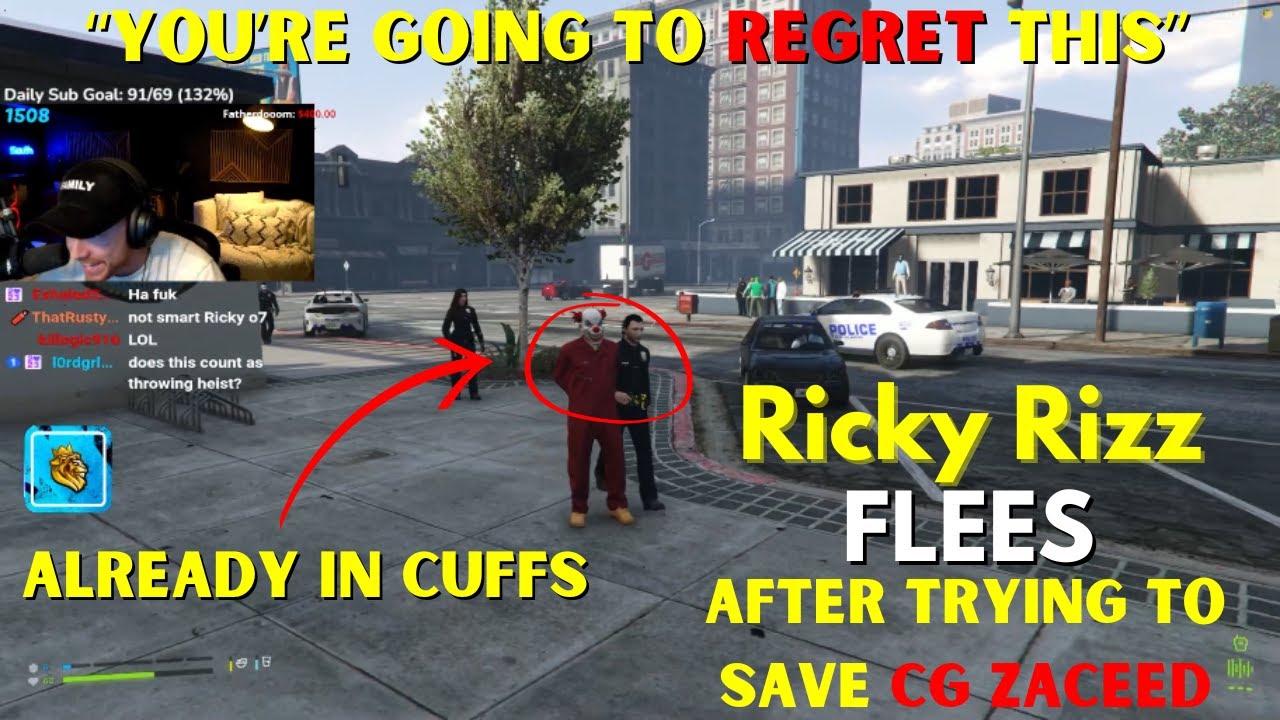 Ricky Rizz INTENSE police chase after ATTEMPTING to save Zaceed ...