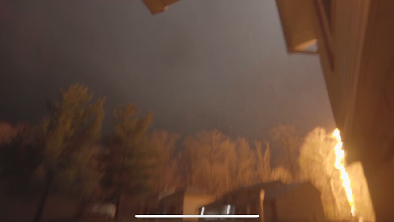 insane lightning strike caught on camera - YouTube