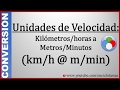 Convertir de km/h a m/min