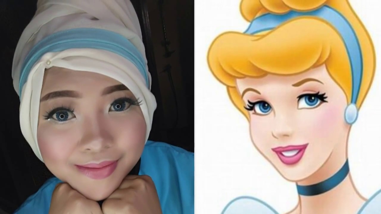 Disneys Cinderella MAKEUP TUTORIAL With HIJAB By Vapinka Makeup