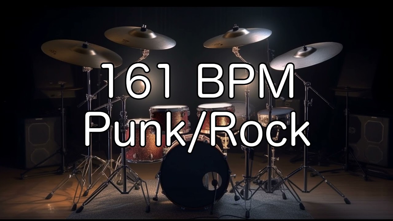 Punk/Rock Groove: 161 BPM Drum Beat for Musicians