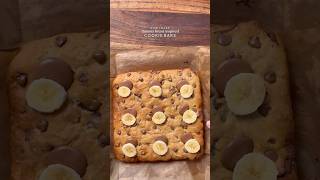 Banana bread inspired cookie bars🍌🍪#baking #bananabread #cookies #viral #fyp #explorepage #shorts