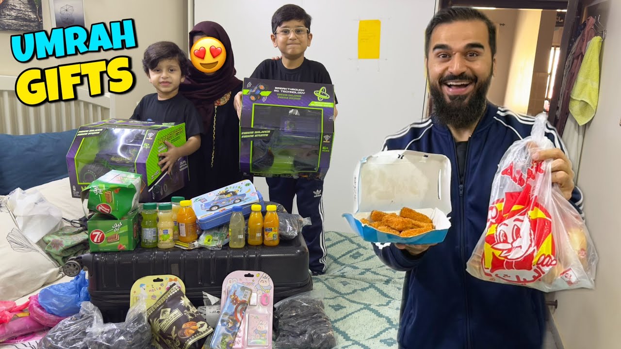 Wife wapis agaeen umrah se 😍 Itney saarey gifts bhi agae 🎁