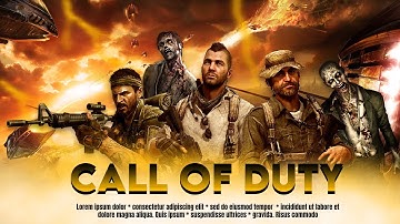 Advanced Photoshop Tutorial - Action Gaming Banner | Call of Duty Banner Design