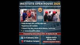 Register Now IIT Madras Open House 2026 IITM Open House 100 Labs Stalls