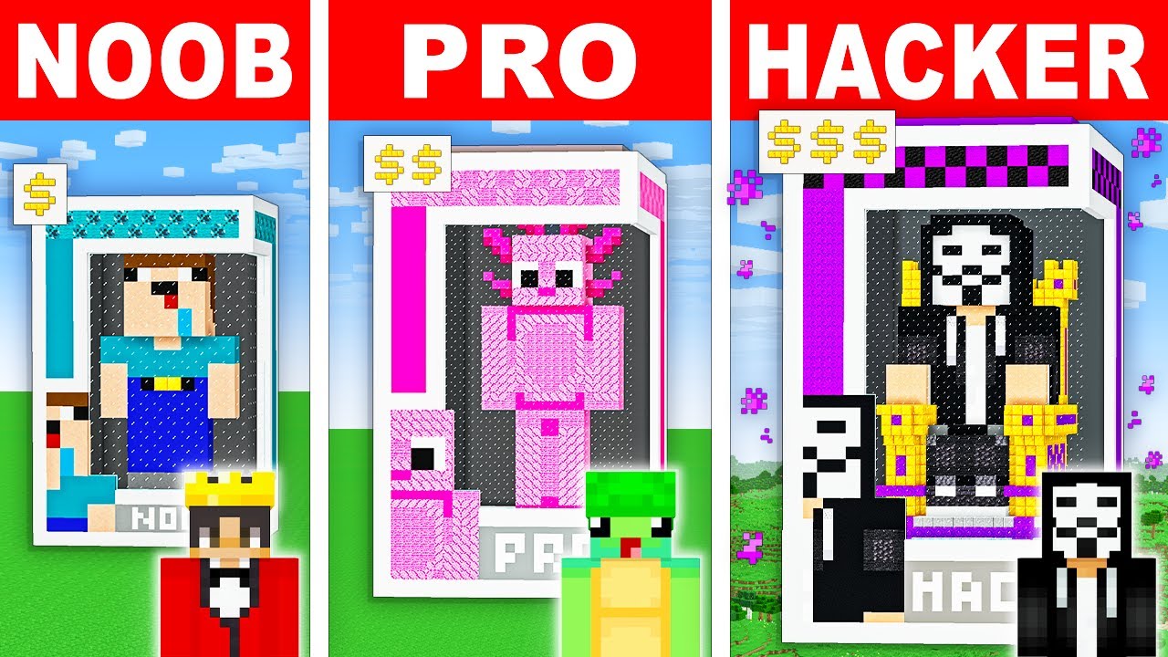 NOOB vs PRO: SECRET TOY HOUSE Build Challenge in Minecraft!