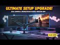 HUANUO Dual Monitor Stand ❤️ Valentine’s Day Setup Upgrade | Adjustable Gaming Desk Mount 13–32”