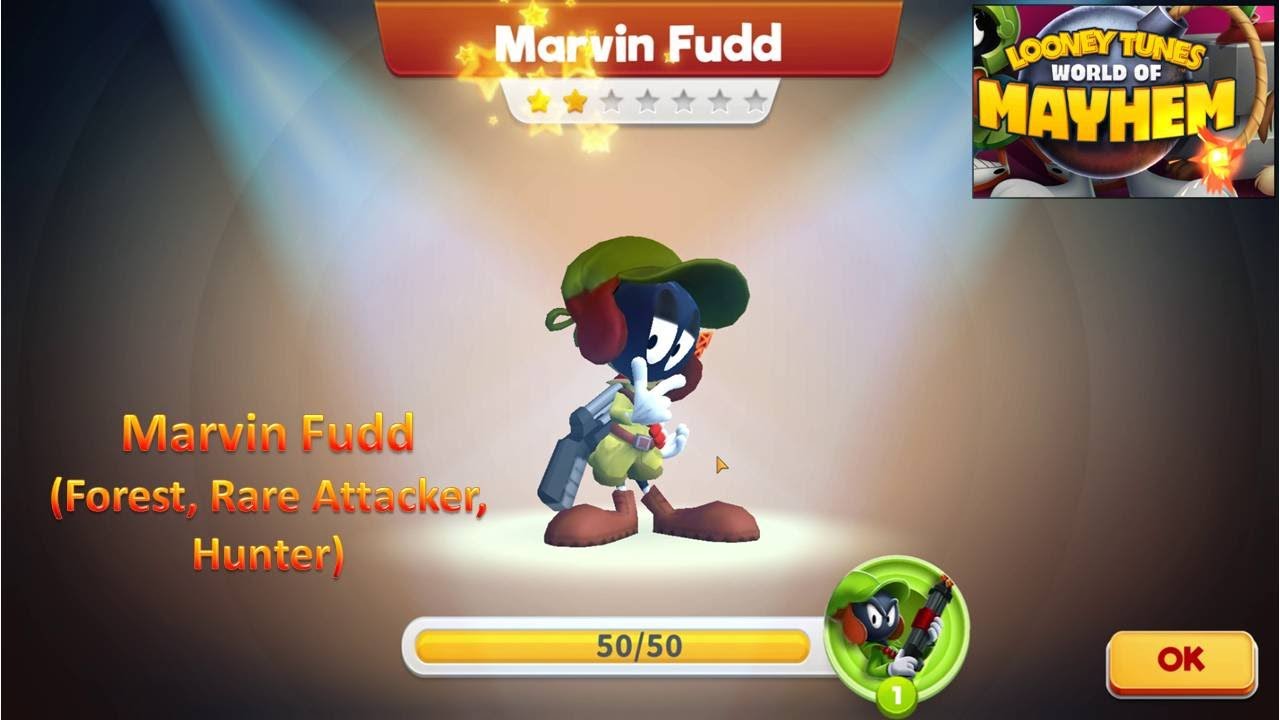 [*/\*] Looney Tunes World of Mayhem - Unlock Marvin Fudd (Forest, Rare Attacker, Hunter)