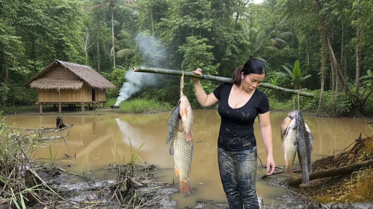 TIME LAPSE : Female CEO builds a farm in the forest alone | 1 year ...