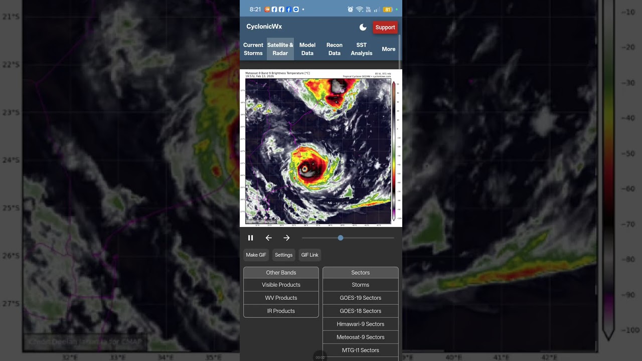 happy Valentine's Day everyone. Gezani reformed into a tropical cyclone
