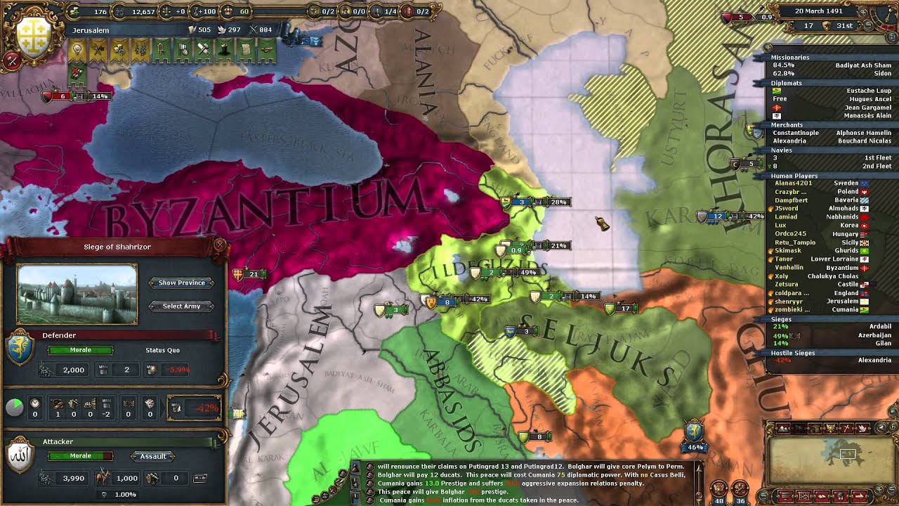 Jerusalem 7 Multiplayer w/Fans EU4 1187 Converted CK2 YouTube