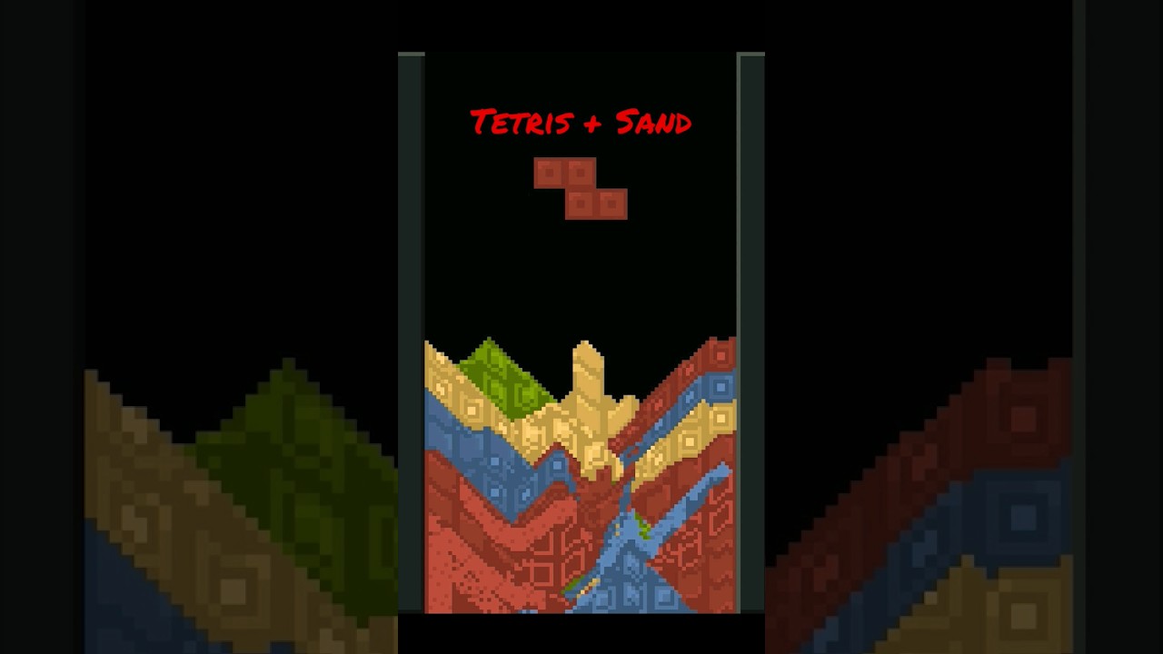 Setris - How to Play Tetris with Sand! #shorts #gaming #Tetris #indiegames #Sandtris
