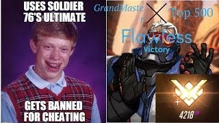 Overwatch - Grandmaster Flawless 0 Death Soldier 76 On Hanamura Top 500 Top 1% (Console)