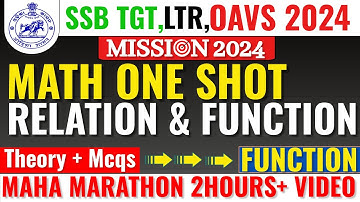 Relation And Function Complete Chapter For SSB TGT,LTR,OAVS | Odia Math Class | Function In Odia
