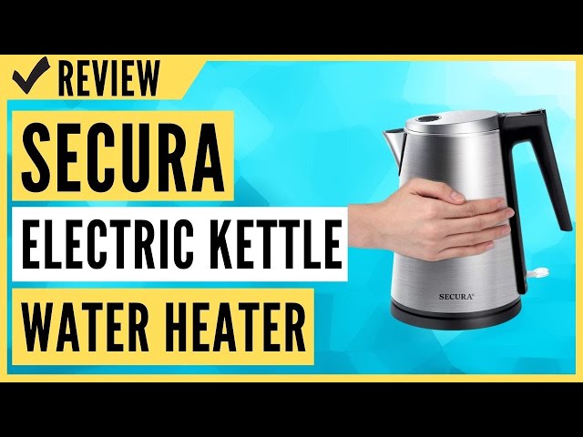 K15-F1E Secura Electric Kettle Water Boiler for Tea Coffee Stainless Steel  1.5L Large Cordless Hot Water Pot BPA Free with Auto