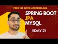 [DAY 21] HINDI JPA EntityManager Tutorial | Spring Boot Database Integration | REST API with MySQL