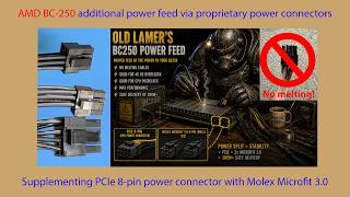 No more melting PCIe cables: Molex Microfit 3.0 connectors to AMD BC-250, the best way to overclock