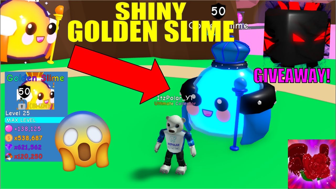 I MADE A SHINY GOLDEN SLIME! DARK LORD SECRET GIVEAWAY! || Roblox Bubble Gum Simulator
