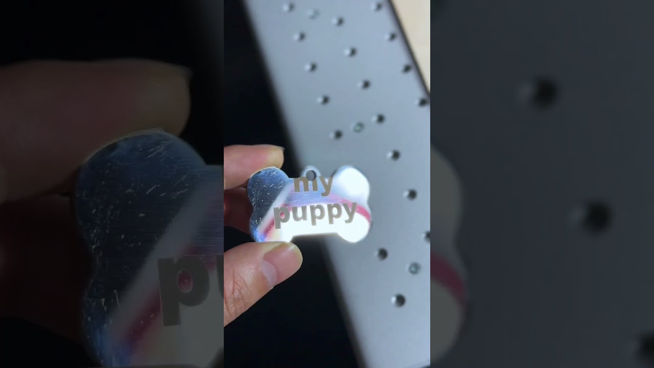 20W Fiber Laser Engraver Making Metal Dog Tags – Clean & Permanent Marking