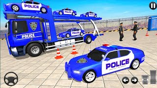 Police car transporter truck game.  Grand transport truck police car game. Police van transport. Gam screenshot 3