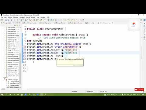 Java Session 6: How to Use Unary Operators in Java/what is Unary Operators/Java Operators