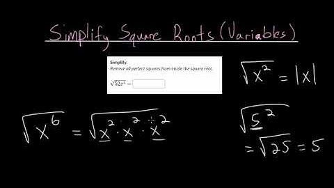 Simplify Square Roots (Variables): Intro
