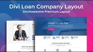 Divi Loan Company Layout - Divi Layouts By Divi Awesome