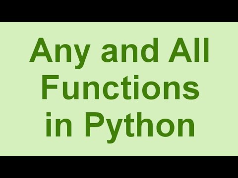 Python Tips & Tricks: Any and All functions - YouTube
