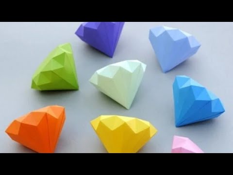 Алмаз из бумаги схема DIY 