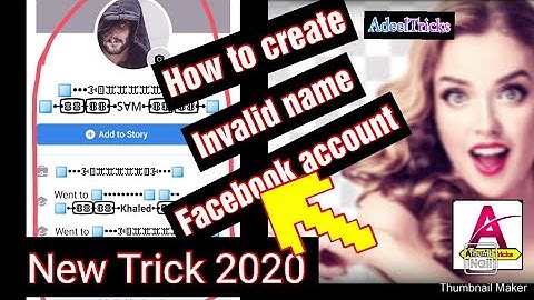 How to create invalid name Facebook account new trick 2020 /AdeelTricks