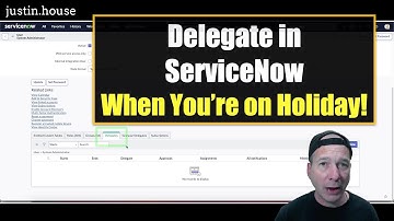 Delegate in ServiceNow When You