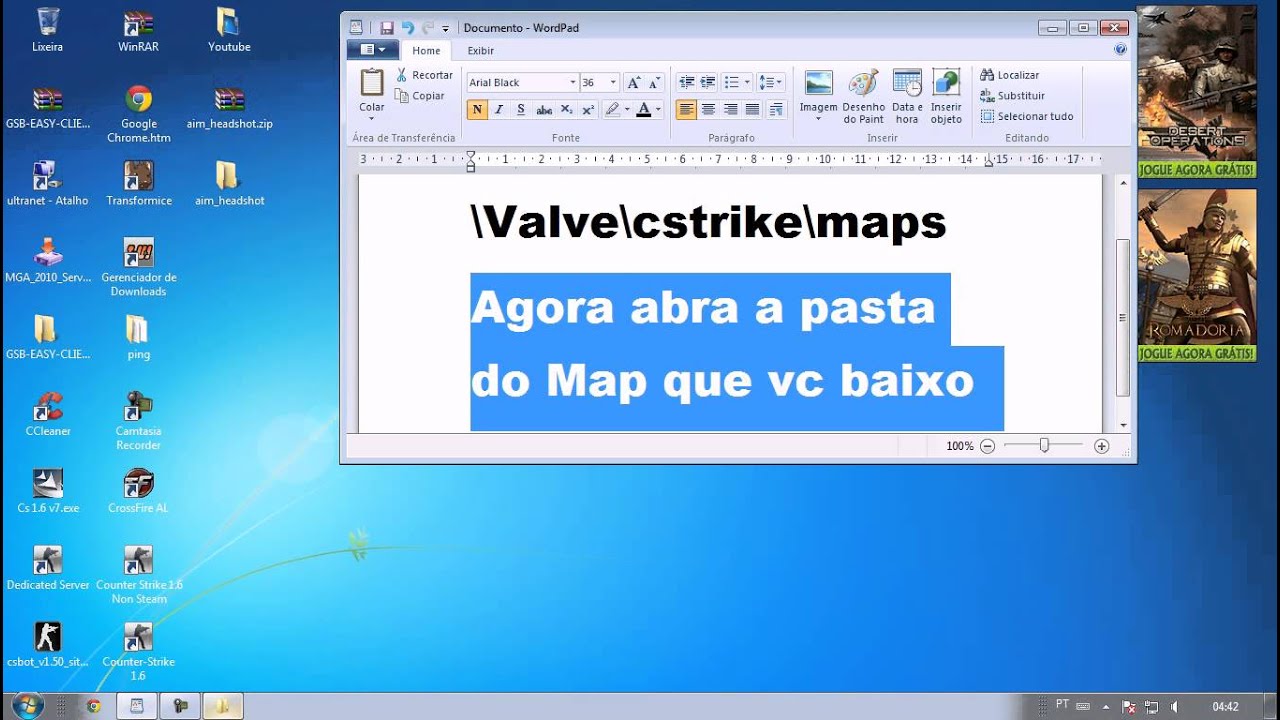 Counter Strike 1.6 Como colocar maps - YouTube