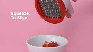 Chef'n Hand-Held Slicer Strawberry Slicester, Cherry/Meringue