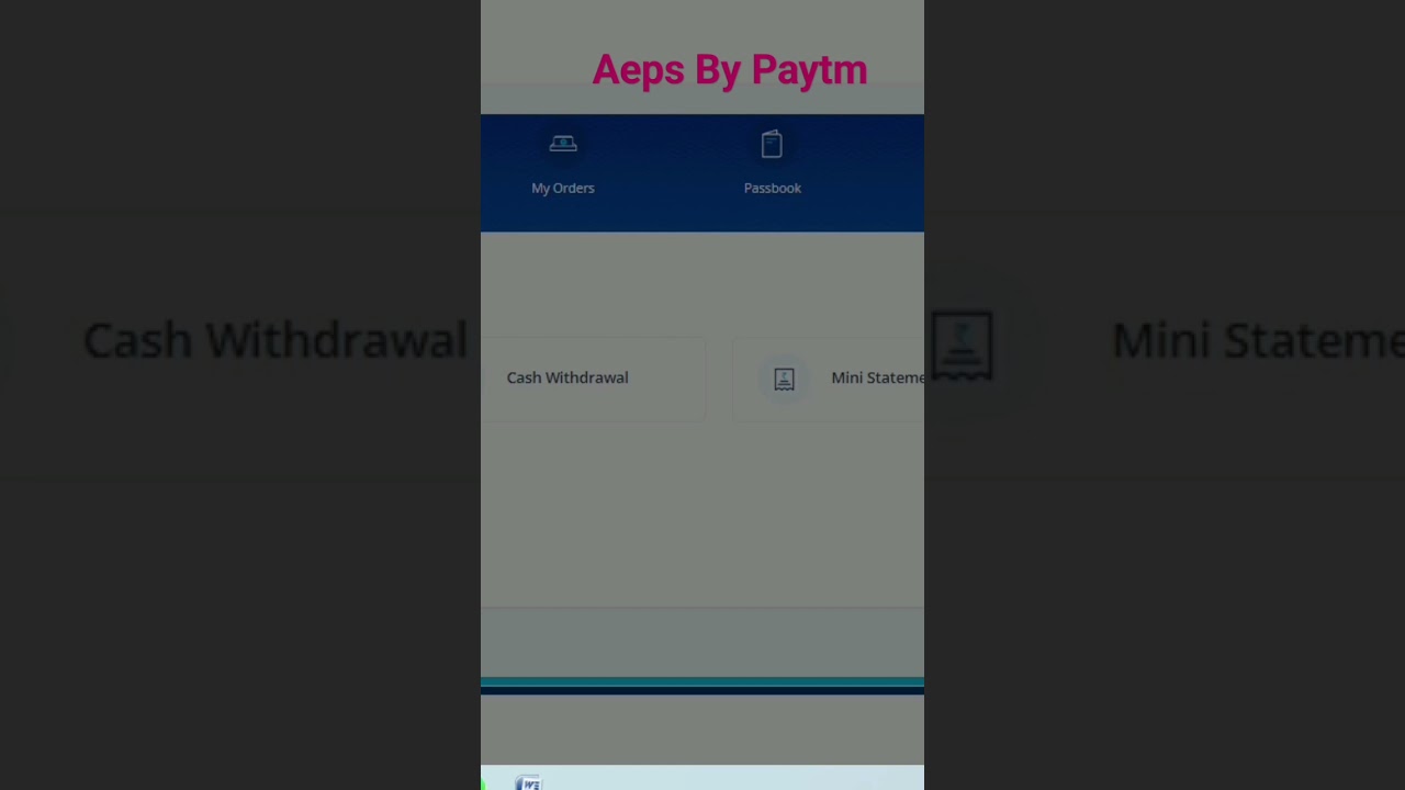 Aeps# paytm