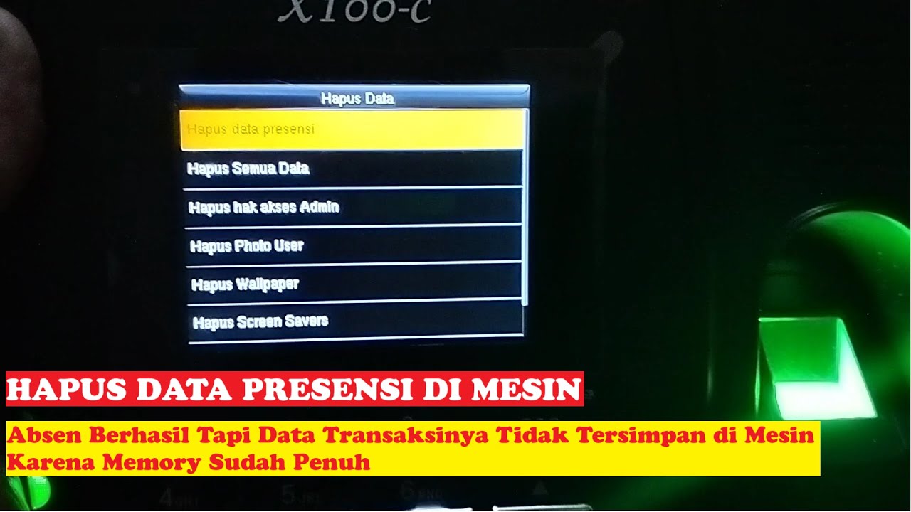 Absen Berhasil Tapi Data Transaksinya Tidak Tersimpan di Mesin Karena Memory Penuh