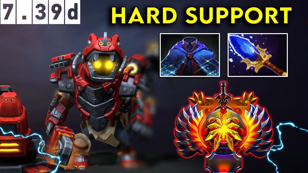 Clockwerck Immortal Hard Support — патч Dota 2 7.39d, геймплей Pro Pub #3