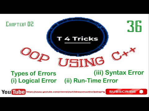 Types Of Errors |  C++ tutorials for beginners# 36