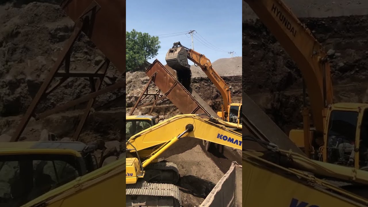 EXCAVATOR LOADING PROCESS IN QUARRY