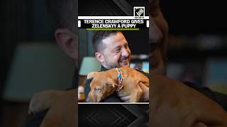 U.S. boxer Terence Crawford gives Ukrainian President Zelenskyy a puppy named ‘Freya’