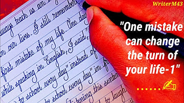 cursive writing kaise likhen | best english cursive handwriting | one page english writing practice